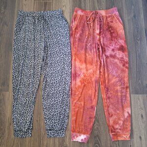 NWT Set of 2 DoubleJu Soft Stretchy Pockets Joggers Size M Loungewear Athleisure